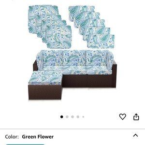 Replacement covers for outdoor furniture.  9 piece set.  Brand new